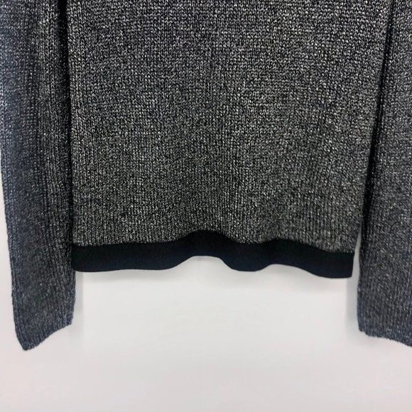 Philosophy Black White Silver Sweater Medium $78 - Picture 2 of 7
